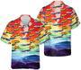 Airlines Fly With Pride Pattern Hawaiian Shirt, Hawaiian Pocket Shirt Unisex Full Print For Lgbtq