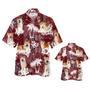 Akita Hawaiian Shirt, Dog Red Tribal Pattern Hawaii Aloha Beach Shirt