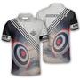 All Over Print Archery Target On Fire Custom Archery Polo Shirts For Men, Archery Shirt