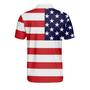 All Over Print Us Flag Colors Patriotic Polo Shirt, Usa Pattern Shirt For Men, Independence Day Polo Shirt
