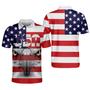 All Over Print Us Flag Colors Patriotic Polo Shirt, Usa Pattern Shirt For Men, Independence Day Polo Shirt