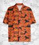 Amazing Halloween Hawaiian Aloha Shirts Pumpkin Jack-O'-Lantern Pattern