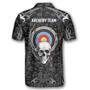 Archery Skull Pattern Custom Archery Polo Shirts For Men, Skull Archery Shirt