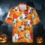 Autumn Leaf Brahman Cattle Pumpkin Hawaiian Shirt, Farm Hawaiian Shirt, Farmer Hawaii