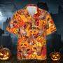 Autumn Leaf Red Angus Cattle Pumpkin Hawaiian Shirt