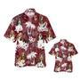 Basset Hound Hawaiian Shirt, Dog In Hawaiian Shirt Red Tribal Pattern