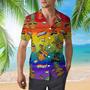 Bear Pride Hawaiian Shirt For Lgbt, Lgbt Rainbow Flag Hawaiian Shirts, Heart Rainbow Color Hawaiian Full Printed Shirt