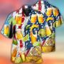 Beer And Lemon Independence Day Pattern Hawaiian Shirt Men Women