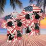 Belted Galloway Red Floral Us Flag Hawaiian Shirt, Farm Hawaiian Shirt, Farmer Hawaii