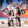 Bernese Mountain Dog United States Flag Hawaiian Flowers All Over Printed Hawaiian Shirt, Farm Hawaiian Shirt, Farmer Hawaii