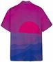 Bisexual Pride Sunrise Hawaii Shirt, Hawaiian Short Sleeve Shirt, Bisexual Pride Hawaiian Shirt