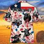 Black Angus Cattle Lovers Texas Flag Hawaiian Shirt, Unisex Print Aloha Short Sleeve Casual Shirt