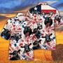 Black Angus Cattle Lovers Texas Flag Hawaiian Shirt, Unisex Print Aloha Short Sleeve Casual Shirt