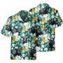 Black Angus Tropical Pineapple Fruit Hawaiian Shirt, Summer Cool Hawaii Aloha Beach Shirt, Cow Hawaiian Shirt