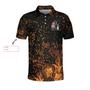 Bowling Beast Custom Polo Shirt, Flame Pattern Bowling Shirt For Men, Personalized Bowling Gift Idea Coolspod
