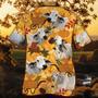 Brahman Cattle Lovers Orange Nature Autumn Hawaiian Shirt, Farm Hawaiian Shirt, Farmer Hawaii