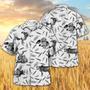 Brahman Pattern Hawaiian Shirt, Farm Hawaiian Shirt, Farmer Hawaii