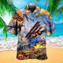 Burning Airplane Hawaiian Aloha Shirts