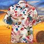 Charolais Cattle Australian Flag Hawaiian Flowers All Over Printed Hawaiian Shirt, Farm Hawaiian Shirt, Farmer Hawaii