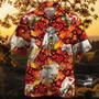 Charolais Cattle Autumn Leaves All Over Printed Hawaiian Shirt, Farm Hawaiian Shirt, Farmer Hawaii