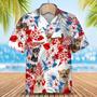 Chihuahua Hawaiian Shirt, Dog Usa Flower In Hawaii Aloha Shirts For Men And Woman