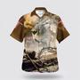 Christian Hawaiian Shirt, Faith Over Fear Hawaiian Shirt, Lion And Crown Of Thorns Hawaiian Shirts For Men