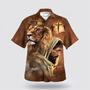 Christian Hawaiian Shirt, Jesus Lion Of Judah Christian Cross Hawaiian Shirt