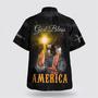 Christian Hawaiian Shirt, Praying Hands God Bless America Hawaiian Shirts