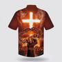 Christian Hawaiian Shirt, Crown Of Thorns Faith Over Fear Hawaiian Shirts