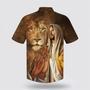 Christian Hawaiian Shirt, Jesus Christ Prayer Lion Hawaiian Shirts