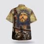 Christian Hawaiian Shirt, Jesus Portrait Crucifixion Of Jesus Hawaiian Shirts