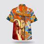 Christian Hawaiian Shirt, Jesus Prayer Lion Cross Hawaiian Shirt, Religion Hawaiian Shirts