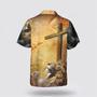 Christian Hawaiian Shirt, Lion Jesus Cross Sunrise Christianity Hawaiian Shirt