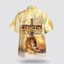 Christian Hawaiian Shirt, Lion Jesus Is My Savior Cross