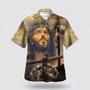 Christian Hawaiian Shirt, Jesus Portrait Crucifixion Of Jesus Hawaiian Shirts