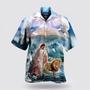 Christian Hawaiian Shirt, Lion And Jesus Walk On Water Christian Hawaiian Shirts