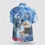 Christian Hawaiian Shirt, Independence Day Jesus And Eagle One Nation Under God Hawaiian Shirt