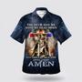 Christian Hawaiian Shirt, Knight Templar The Devil Saw Me With My Head Down Lion Hawaiian Shirt