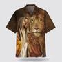 Christian Hawaiian Shirt, Jesus Christ Prayer Lion Hawaiian Shirts