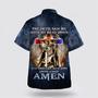 Christian Hawaiian Shirt, Knight Templar The Devil Saw Me With My Head Down Lion Hawaiian Shirt