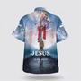 Christian Hawaiian Shirt, Jesus Walking On The Water Hawaiian Shirt, Jesus Is My Savior Hawaiian Shirts