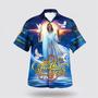 Christian Hawaiian Shirt, Faith Over Fear Jesus And The Dove Hawaiian Shirts