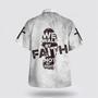 Christian Hawaiian Shirt, We Walk By Faith Not By Sight Jesus Cross Hawaiian Shirt