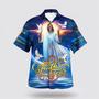 Christian Hawaiian Shirt, Bible Verse Faith Over Fear Jesus And The Dove Hawaiian Shirt