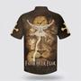 Christian Hawaiian Shirt, Faith Over Fear Jesus Lion And Dove Religion Hawaiian Shirt