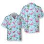 Christmas Flamingo Seamless Pattern Hawaiian Shirt, Xmas Hawaiian Shirts