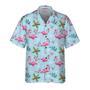 Christmas Flamingo Seamless Pattern Hawaiian Shirt, Xmas Hawaiian Shirts