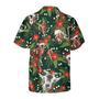 Christmas Goat With Poinsettia Flower Hawaiian Shirt, Xmas Hawaiian Shirts