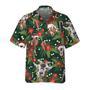 Christmas Goat With Poinsettia Flower Hawaiian Shirt, Xmas Hawaiian Shirts