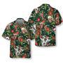 Christmas Goat With Poinsettia Flower Hawaiian Shirt, Xmas Hawaiian Shirts